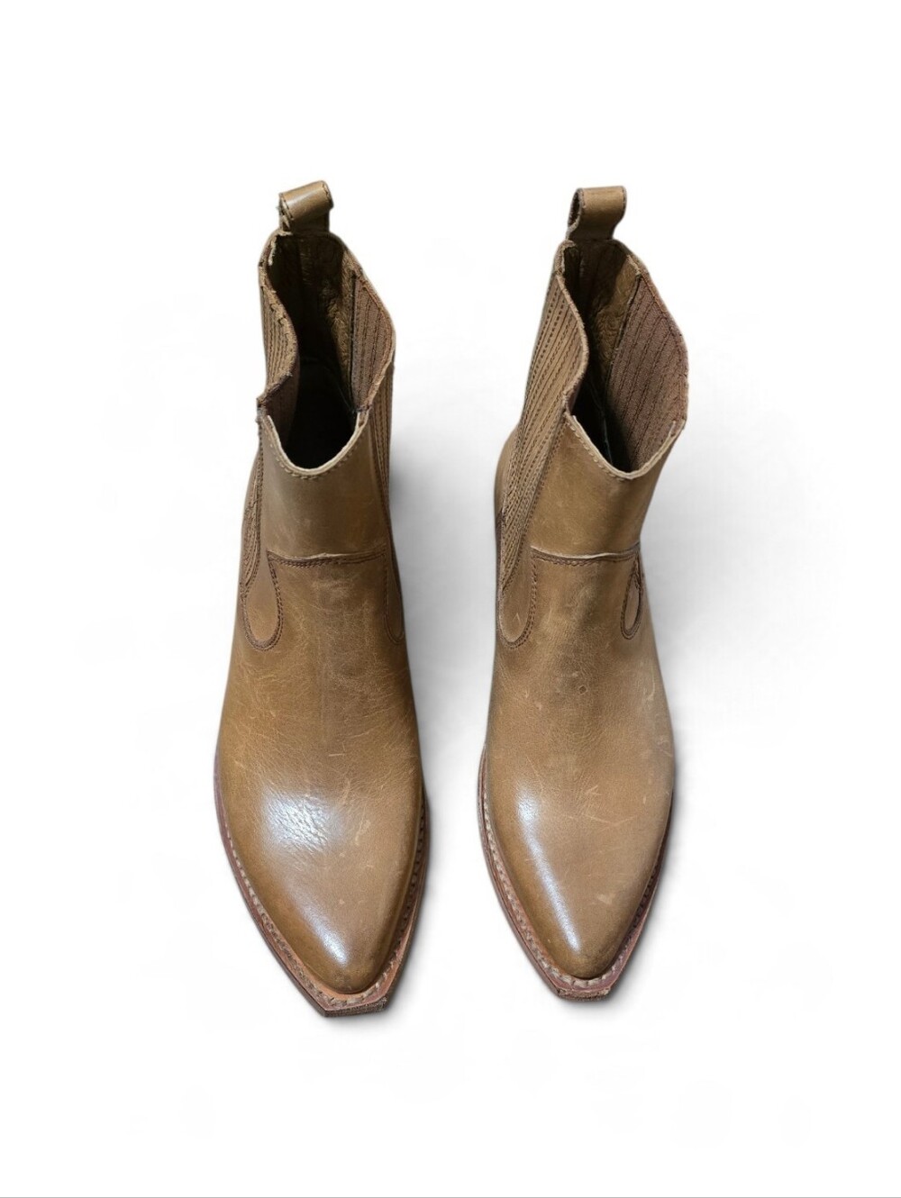 Frye Women's Sacha Chelsea Tan Ankle Boots